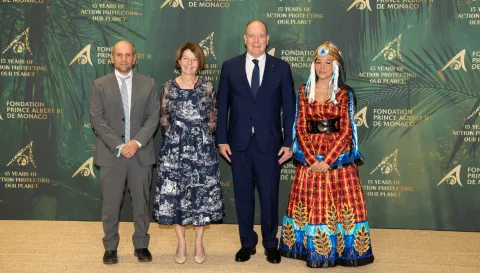 Awardees with HSH Prince Albert II of Monaco